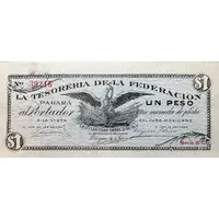 1 Peso La Tesoreria de la Federacion, Saltillo