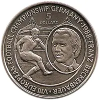 5 Dollars - Elizabeth II Franz Beckenbauer