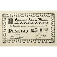 25 Pesetas Muniesa