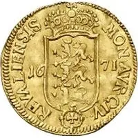 1 Ducat - Carl XI 4th portrait, shield with curved top