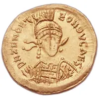 Solidus - Zeno VICTORIA AVGGG, Constantinopolis