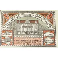 50 Pfennigs Franz Maedicke's Hotel