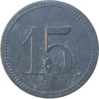 15 Pfennig Wert-Marke, Countermarked 'E'