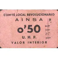 0.50 Pesetas Aínsa