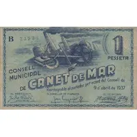 1 Peseta Canet de Mar