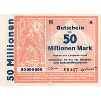 50 000 000 Mark Bochumer Verein für Bergbau und Gußstahlfabrikation