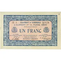 1 Franc - Chambres de commerce d'Alençon et de Flers [61]
