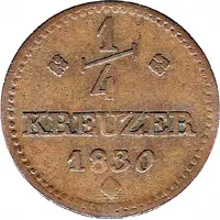 1/4 Kreuzer - William II