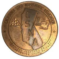 Medal - California State Numismatic Association uniface