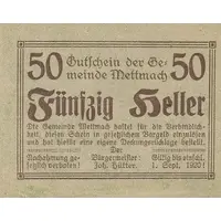 50 Heller Mettmach