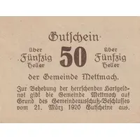 50 Heller Mettmach