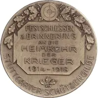 Shooting festival in honour of the return of the soldiers of World War I Stuttgart