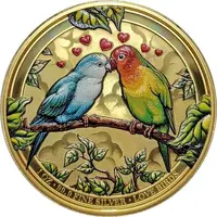 Bullion - Love Birds Holographic Proof Gold Plated
