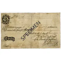 40 Pounds White, 1778 issue