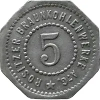 5 Pfennig - Rositz Braunkohlenwerke A.G.