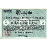5 Pfennig H. Heye Glasfabrik Schauenstein