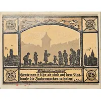 25 Pfennigs Zuckermarke