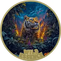 10 Dollars Tiger, gilded