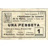 1 Peseta Castellví de la Marca