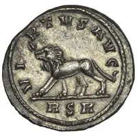 Denarius - Carausius Lion with Thunderbolt, Virtvs Avg