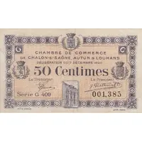50 centimes - Chambre de Commerce de Châlon-sur-Saône, Autun et Louhans [71]