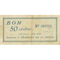 50 Céntimos Vilanova de la Barca
