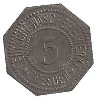 5 Pfennig - Dresden Deutsche Wäschereiwerke