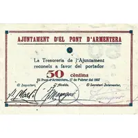 50 Céntimos Pont d'Armentera