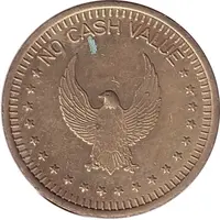 Token - No Cash Value Eagle looking left, on both sides, 24.7 mm