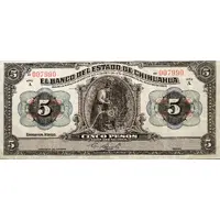 5 Pesos El Banco del Estado de Chihuahua