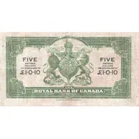 5 Dollars / 1 Pound 10 Pence Royal Bank of Canada