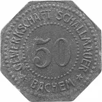 50 Pfennigs - Bachem Gewerkschaft Schallmauer
