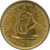 5 Cents - Elizabeth II 1st portrait