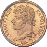 20 Franken - Jérôme Bonaparte Aluminium bronze pattern