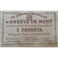 1 Peseta Arenys de Munt