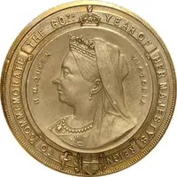Medal - Victoria Diamond Jubilee, gilt white metal