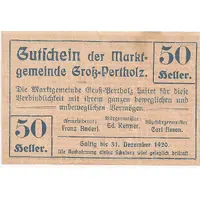 50 Heller Gross-Pertholz