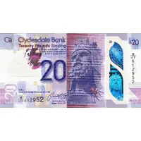 20 Pounds Clydesdale Bank