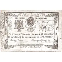 2 Reales Tesoro Nacional Default Category Banknotes Americas Paraguay