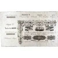 4000 Reales de Vellón Banco de La Coruña