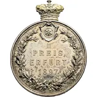 2nd prize award medal - Erfurt exhibition 'on the pure breeding of the silver-gray Weimaraner pointer'