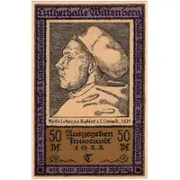 50 Pfennig Lutherhalle, T