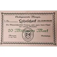 20 000 000 000 Mark Lohnscheck