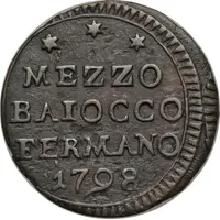 1/2 Baiocco - Pius VI