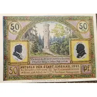 50 Pfennig Goethe Series - Hermannstein, yellow issue