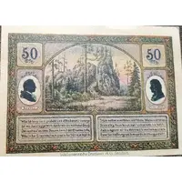 50 Pfennig Goethe Series - Hermannstein, yellow issue