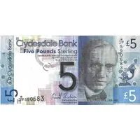 5 Pounds Clydesdale Bank
