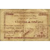 50 Céntimos Caldes de Montbui