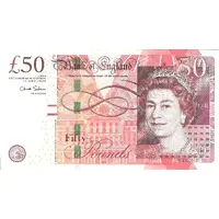 50 Pounds - Elizabeth II Matthew Boulton and James Watt, paper