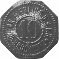 10 Pfennigs - Brockwitz Heinr. Bierling G.M.B.H.